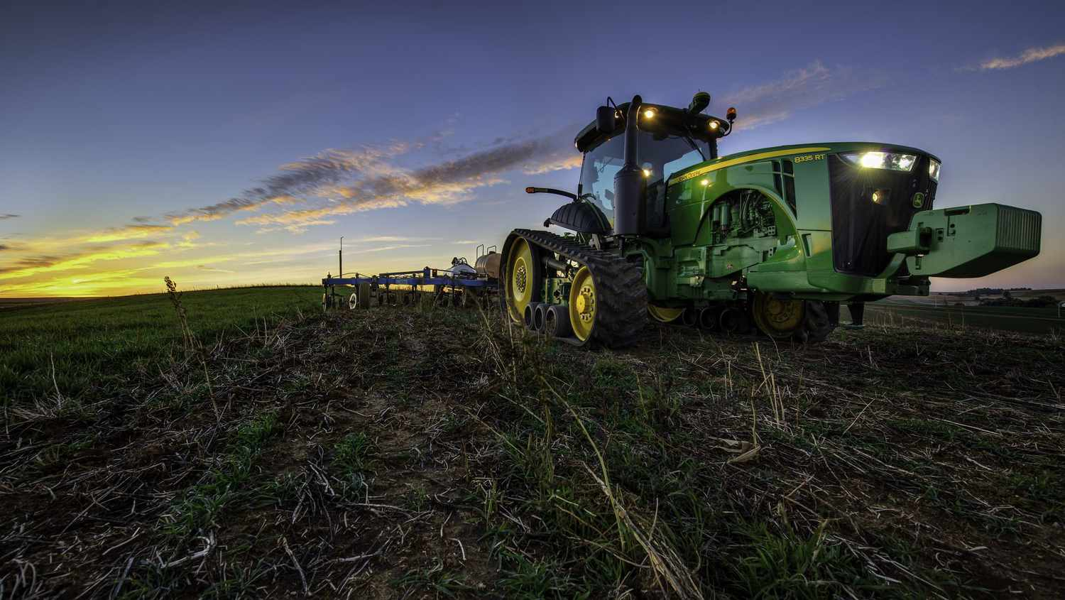 John Deere 8370RT track tractor.
